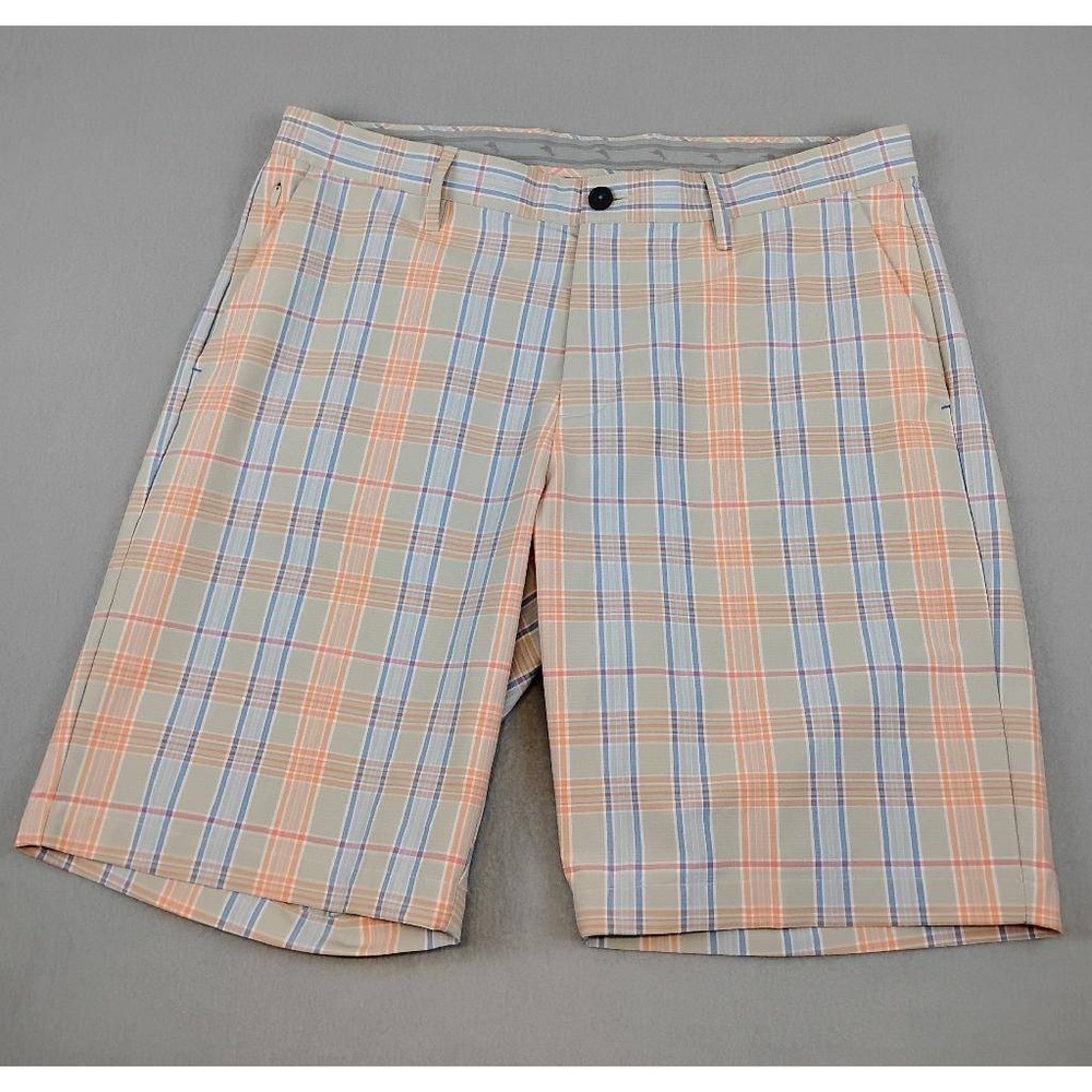 Tommy Bahama Plaid Performance Mens Golf Shorts Comfort Island Resort Size 36